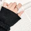 Diseño Zircón Perla Apertura Ajustable Anillo Luz Lujo Nicho Refinado Anillo Dedo Moda Sexo Estilo Frío