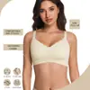 Ropa Interior de Comercio Exterior Europea y Americana, Sujetador sin Aros, Camisola Sexy, Espalda Hermosa, Cuello en V, Push-Up, Atrevido, Alta Elasticidad, Talla Grande, Espalda Descubierta
