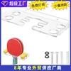 Suporte Acrílico Transparente de Parede para Exibir Raquetes de Tênis de Mesa, Comporta 2 Raquetes e 4 Bolas, Suporte de Armazenamento