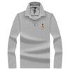 Camisa Polo Casual de Manga Larga Bordada para Hombre Tucán/Pájaro Carpintero Estilo Coreano Tendencia Otoño Nueva Llegada