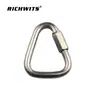 Acero Inoxidable 304 Hebilla Conector Triangular Curvado Mosquetón Candado Melón Anillo Conector de Escalada Gancho Triángulo