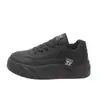 Tênis Preto Chunky Dad para Mulheres 2026 Esportivo Casual Plataforma Mocassins Versátil Que Aumenta a Altura Tênis Modelo Novo de Primavera