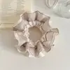 Goma para el pelo plisada con forma de capullo de flor, de malla satinada perlada estilo coreano, para mujer, accesorio para coleta de estilo nicho de alta gama