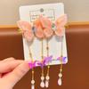 2023 novo infantil menina bebê estilo antigo hanfu acessórios de cabelo adorno de cabeça fita acessórios de cabelo estilo chinês antigo franja passo balanço