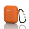 Funda Adecuada para Auriculares AirPods de 2ª Generación, Modelo Grueso de Apple de 2ª Generación con Hebilla, Cubierta Protectora de Silicona para Auriculares Bluetooth Integrado