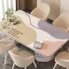 Alfombrilla Transparente Morandi para Mesa de PVC Vidrio Blando Impermeable, Resistente al Aceite, Anti-Quemaduras, Mantel sin Lavado Dibujos Animados para Mesa de Café Mesa de Comedor
