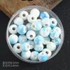 Cuentas redondas de cerámica brillantes de 8 mm electrochapadas, cuentas sueltas para pulseras de viaje a templos, accesorios DIY, kit de material para abalorios para estudiantes