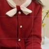 Cárdigan de Punto Dulce con Lazo Estilo Francés para Mujer, Otoño e Invierno 2025, Suéter Elegante, Chaqueta Suave y Acogedora, Top Adelgazante y Versátil