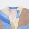 ZA comercio exterior transfronterizo europeo y americano ropa de mujer, popular en AliExpress, conjunto de camisa estampada con ribete de encaje y pantalones de pierna ancha
