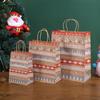 Bolsa de dulces navideña INS, bolsa de papel kraft portátil, bolsa grande para regalo de Navidad, bolsa de papel para empaquetar regalos de mano