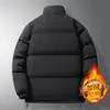 Casaco de lã de cordeiro transfronteiriço acolchoado de algodão Casaco masculino Forrado de lã de inverno Jaqueta acolchoada de algodão espessa Elegante para todos os jogos Jaqueta acolchoada de algodão