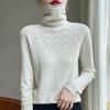 Atacado do Fabricante Novo Estilo 2025 Gola Alta Empilhada Recortado Fleece Amigo da Pele Pulôver Manga Longa Tricô Camiseta Base para Mulheres