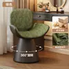 Silla de Maquillaje, Taburete de Vestidor, Taburete Giratorio para Tocador de Dormitorio, Silla de Tocador Moderna con Respaldo, Taburete de Vestidor