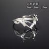 Suporte Vazio para Anel de Moda DIY Prata S925 cravejado Pedra Preciosa Lapidada em Forma de Coração 6 7 8 9 10 Redondo Diamante Princesa