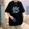 Venta al por mayor de fabricantes Verano Patrón de Pato Estampado Tops Versátiles Holgados Nuevos de Moda Camisetas de Manga Tres Cuartos