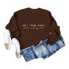 Amazon Transfronterizo Europeo y Americano Casual Letra no puede tirar piedras mientras Suéter Estampado Simple