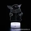 Regalo creativo exclusivo transfronterizo de Star Wars regalo luz de noche LED 3D colorida lámpara de mesa de noche con control remoto táctil