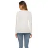 Comercio Exterior En Stock Otoño e Invierno Nuevo Sexy de Encaje con Cuello en V Manga Larga de Punto Camiseta Base para Mujer, Corte Ajustado y Elástico