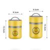 ¡Guau!, Fiambrera Pequeña Personalizada Aislante para Sopa, Taza Aislante de Acero Inoxidable 304, Taza de Desayuno Amarillo Patito para Estudiantes, Regalo