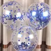 Globos de Lentejuelas al por Mayor Transparente de Látex con Lentejuelas Decoración de Boda Cumpleaños Globos de Látex Transparentes de 12 Pulgadas