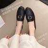 Mocasines de piel de oveja para primavera y verano, planos, de una sola capa, con suela blanda, transpirables y combinables, para mujer, de estilo británico, sin cordones.