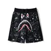 Transfronterizos Nuevos de Moda Japonesa Cabeza de Tiburón BAPE Impresión Digital 3D Casual Cortos de Moda Pantalones Casuales de Playa