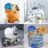 Decoração de bolo astronauta plug-in planeta Aeroespacial aeronave homem do espaço foguete acessórios de panificação de aniversário