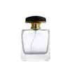 Botella de Perfume Transparente de Fondo Grueso de Alta Gama Creativa 50ml Botella de Relleno Cosmético Botella de Vidrio con Atomizador Fino para Perfume