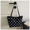 Bolso de Moda Estilo Coreano con Lunares para Mujer 2026 Nuevo Bolso Tote Casual con Bloques de Color Bolso de Hombro Individual de Gran Capacidad para Salir y Viajar al Trabajo