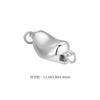 Hebilla de lingote de perla de plata esterlina S925, hebilla ovalada hecha a mano, accesorios de joyería para pulsera, collar, hebilla de conexión, venta al por mayor