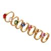 Joyería de acero inoxidable corte láser chapado en oro incrustado gema grande viento europeo y americano anillo de acero de titanio al por mayor personalizado