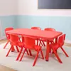 Mesas y Sillas para Jardín de Infancia, Juego de Mesa Infantil, Mesa de Juguetes para Bebé, Escritorio de Plástico Doméstico para Aprender, Silla Pequeña Rectangular
