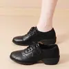 Zapatos de mujer de cuero con punta redonda, nuevo modelo otoño 2024, mocasines con cordones de tacón medio estilo británico, zapatos casuales para todas las estaciones