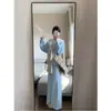 Traje Deportivo de Moda Estilo Callejero para Mujer, Primavera y Otoño, Sudadera tipo Chal Estilo Perezoso, Pantalones de Pierna Ancha, Conjunto Casual Holgado de Tres Piezas