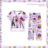 2026 Desenho Animado Gola Redonda Meninas Fofas Adolescentes Meninos Roupas de Casa Manga Curta Calça Longa Novas Pijamas de Verão Atacado