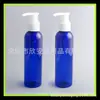 Botella de champú Blue pure Dew de 150 ml, botella redonda para mascotas, botella con bomba de loción, botella dispensadora de gel de ducha