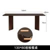 Mesa de comedor y silla de madera maciza de roca, estilo italiano, minimalista, ligera, de lujo, de alta gama, para apartamentos pequeños, hogar, estilo negro, estilo tranquilo.
