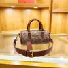 Comércio Exterior 2026 Nova Bolsa Almofada Mini Estampada Clássica Retrô Bolsa de Mão Versátil Bolsa Boston Transversal para Mulheres