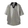 Camisa Polo Negra de Manga Corta, Camiseta de Marca Moderna Retro Americana de Verano, Corte Limpio, Top Elegante con Cuello, Moderno