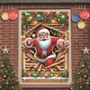 Bestseller transfronterizo Cortinas navideñas para ventanas, cinta para ventanas, tela de fondo, tela colgante, tela de fondo para decoración de fiestas, accesorios de fotografía