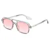 Nuevas Gafas de Sol Estilo Hot Girl Americano Dulce-Cool con Doble Puente Hueco, Gafas de Sol Estilo Aviador con Protección UV para Hombre