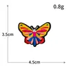 Bordados de Borboleta Novos para Roupas, Apliques Bordados por Computador, Fabricante, Venda no Atacado, Patch para Conserto de Furos em Roupas DIY, Tecidos com Apliques