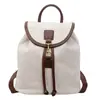Mochila Fosca Estilo Coreano Retrô Feminina Moda Outono 2025 Couro Macio Casual para Trabalho Bolsa de Ombro Bolsa de Viagem