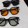 Gafas de Sol Modelo Nuevo 2026 Cuadradas Marco Grueso Simple, Amarillo Translúcido Semi-Transparente Color Té, Gafas de Sol Retro de Moda Unisex para Prescripción