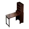 Mesa dobrável e estante integradas para uso doméstico, mesa de computador multifuncional, bancada de trabalho, mesa de jantar simples para apartamentos pequenos e moradias alugadas