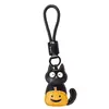 Llavero Colgante Creativo de Calabaza de Halloween en Cuero PU Adorno Muñeco Llavero para Bolso de Coche Regalo