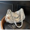 Bolso bandolera de cadena de moda transfronteriza para mujer, nuevo para primavera y verano 2025, de gran capacidad, con color en contraste, bolso tote bandolera