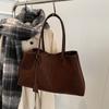Bolsa Tote Grande de Couro Fosco para Mulheres 2026 Moda Novo Estilo Versátil de Alta Qualidade Bolsa de Ombro Nicho Bolsa de Mão