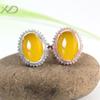 XD 13*18 anillo de cara de malla de plata 925 imitación diamante soporte de anillo de plata soporte de anillo vacío femenino DIY soporte de anillo de cera de abeja incrustada