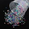 20g Cuentas de Arroz de Vidrio Transparente Colorido No Poroso Cuentas Burbuja DIY Cuentas Burbuja Rellenas a Mano Pegamento Micro Cuentas Joyería